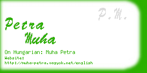 petra muha business card